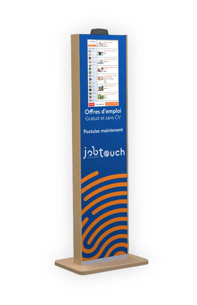 Borne emploi Jobtouch interactive pour candidatures sans CV